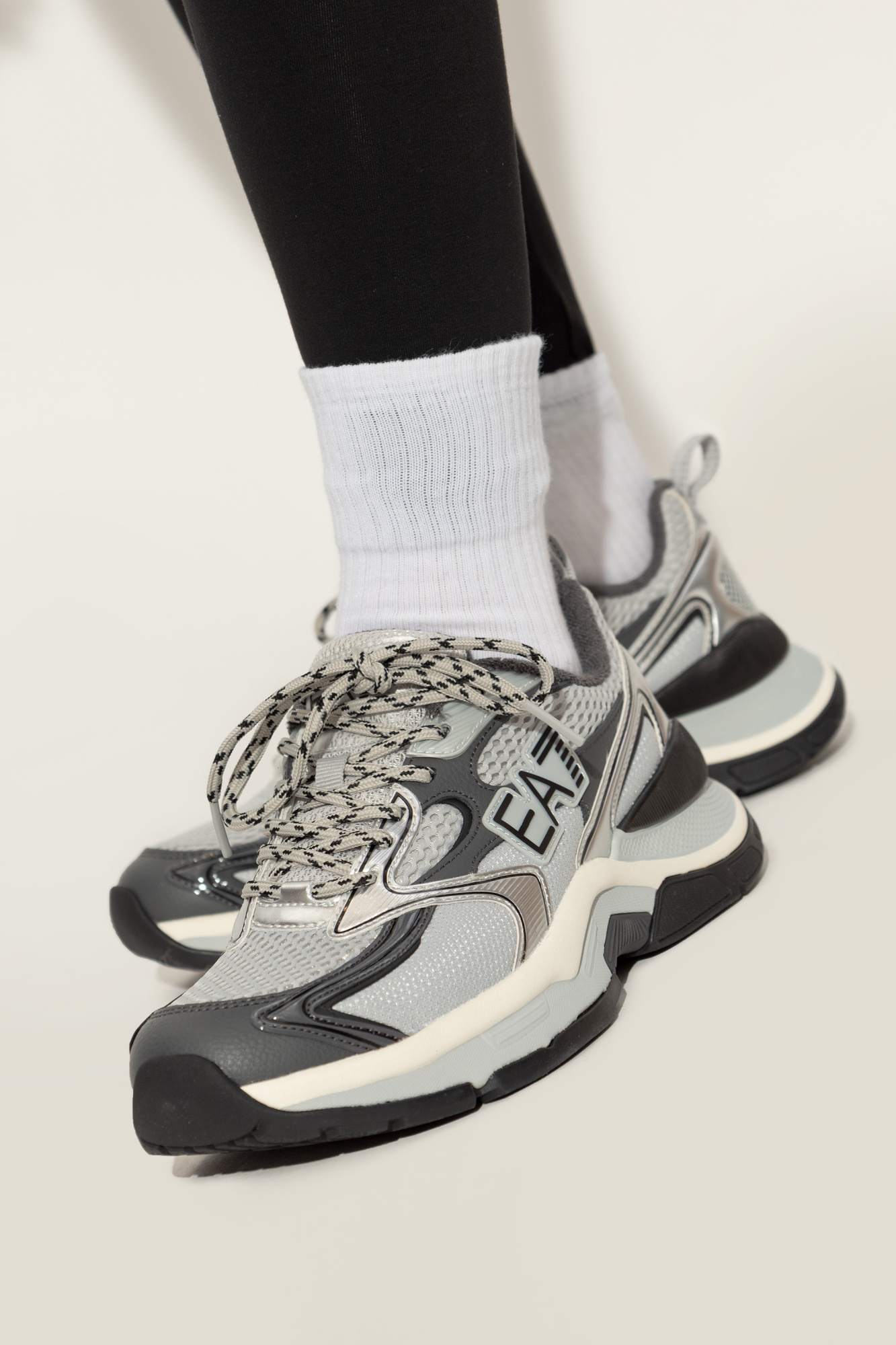 Grey Sports shoes with logo EA7 Emporio Armani - Vitkac Canada